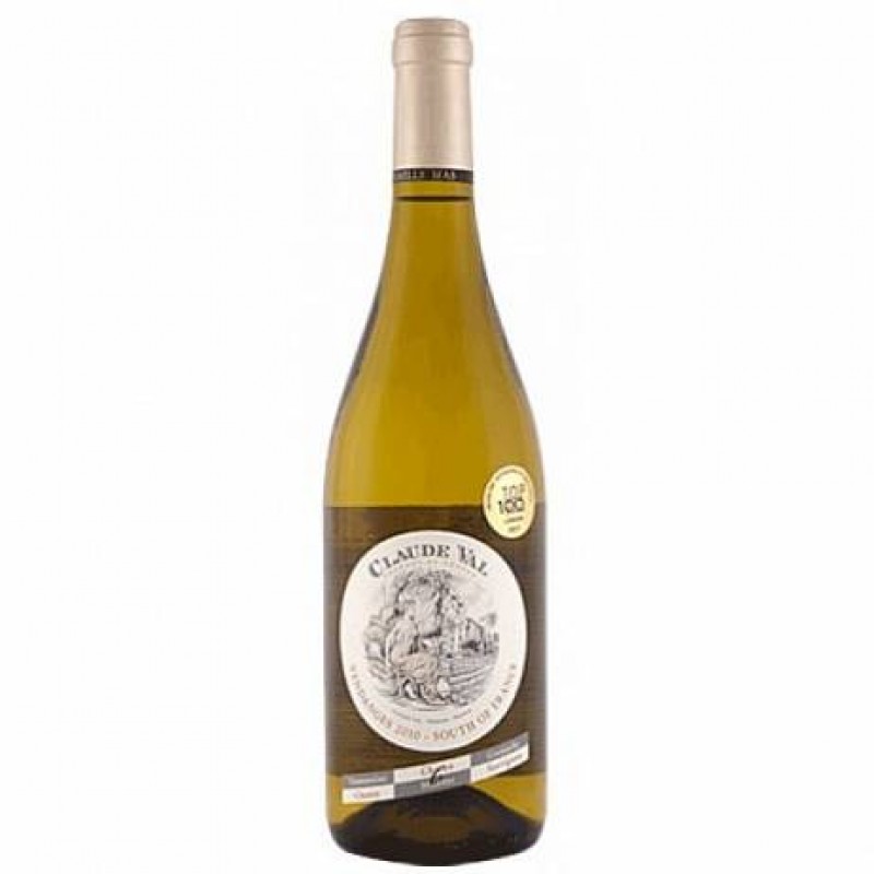 Белое вино Клод Вал сухое/Франция 750мл 
