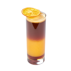Бамбл (большой эспрессо, карамельный сироп, свежевыжатый апельсиновый сок)