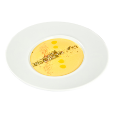 Крем-суп из тыквы с сухариками и семечками